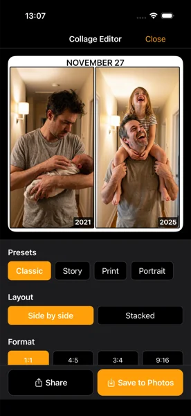 Ayer collage and photo memories view